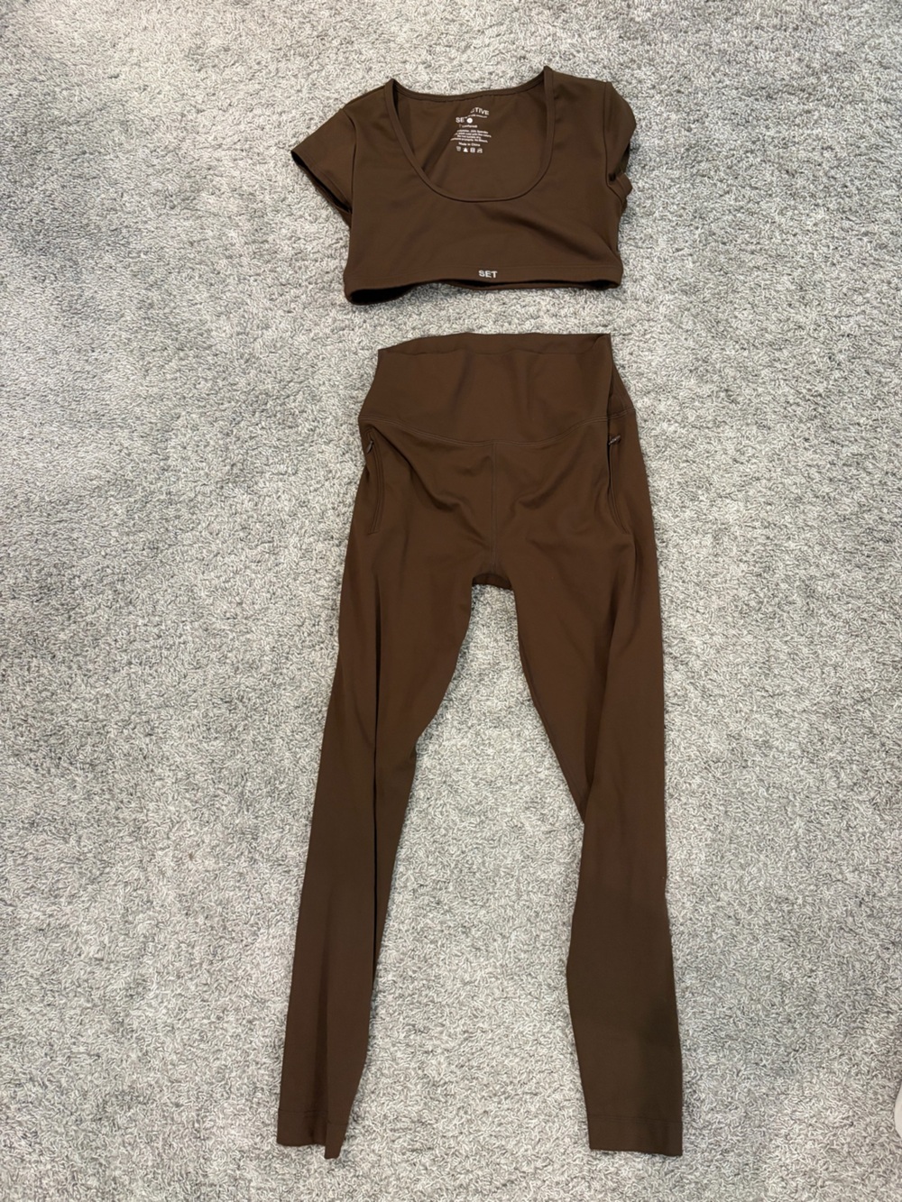 SET Active Chocolate Brown Luxform Leggings